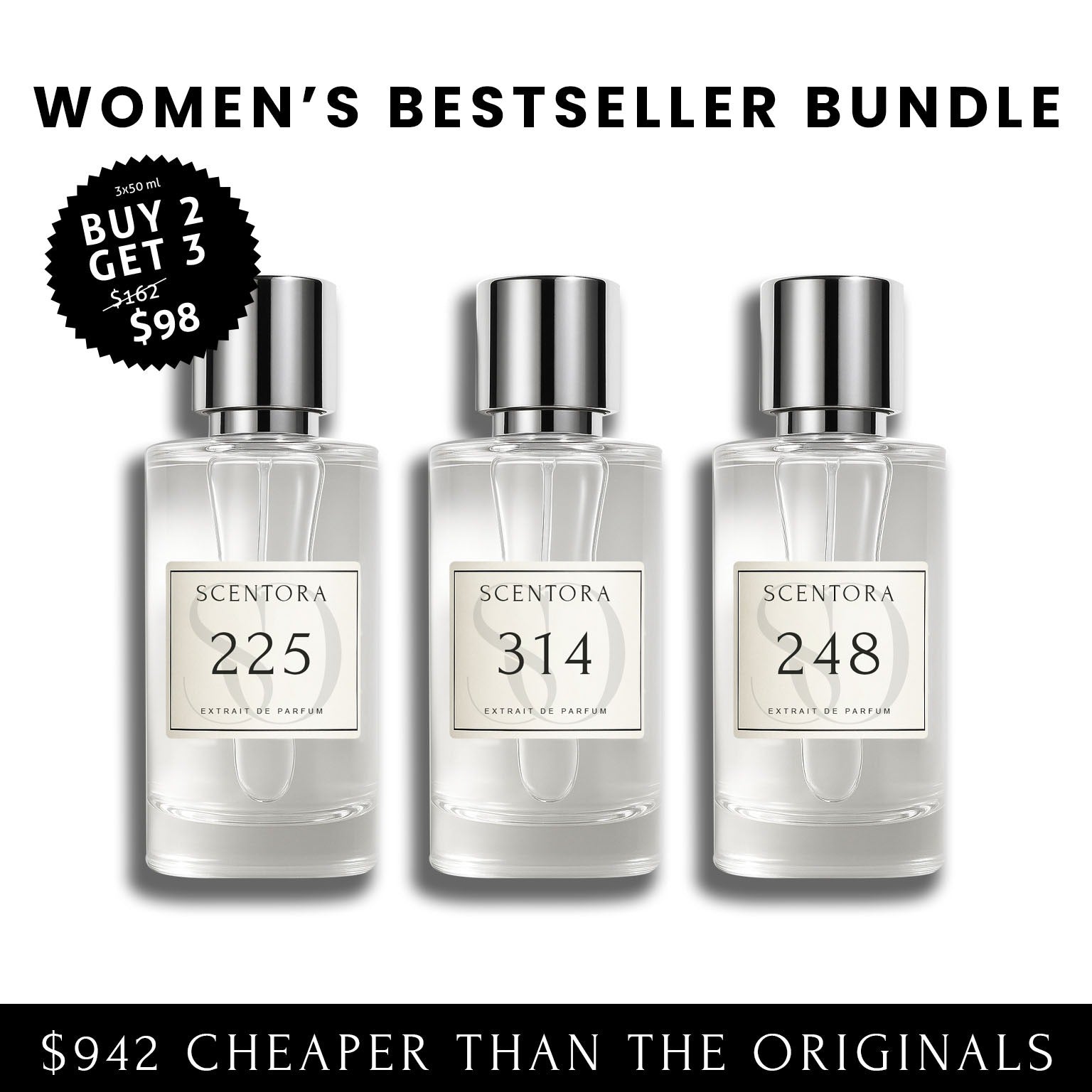 Women's Bestseller Bundle - inspired by baccarat rouge, lost cherry, delina